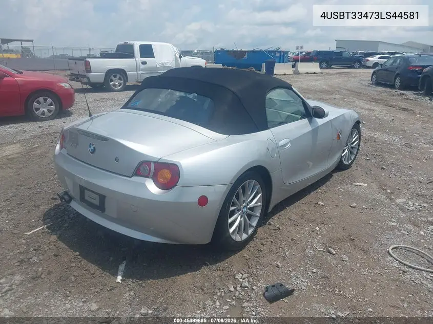 2003 BMW Z4 2.5I VIN: 4USBT33473LS44581 Lot: 45499685