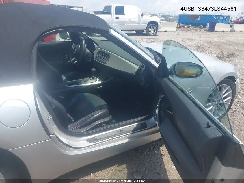 2003 BMW Z4 2.5I VIN: 4USBT33473LS44581 Lot: 45499685