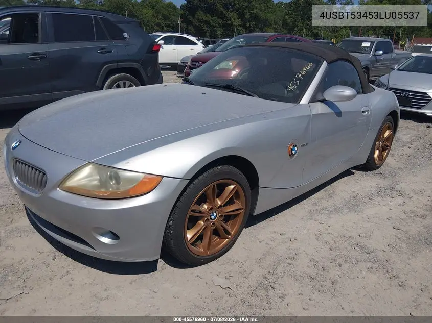 2003 BMW Z4 3.0I VIN: 4USBT53453LU05537 Lot: 45576960