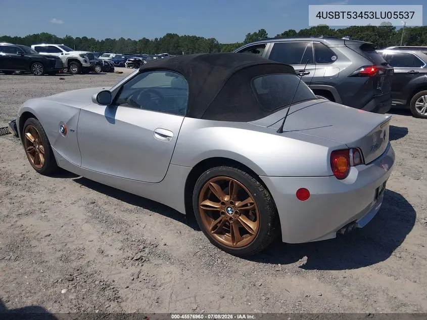 2003 BMW Z4 3.0I VIN: 4USBT53453LU05537 Lot: 45576960