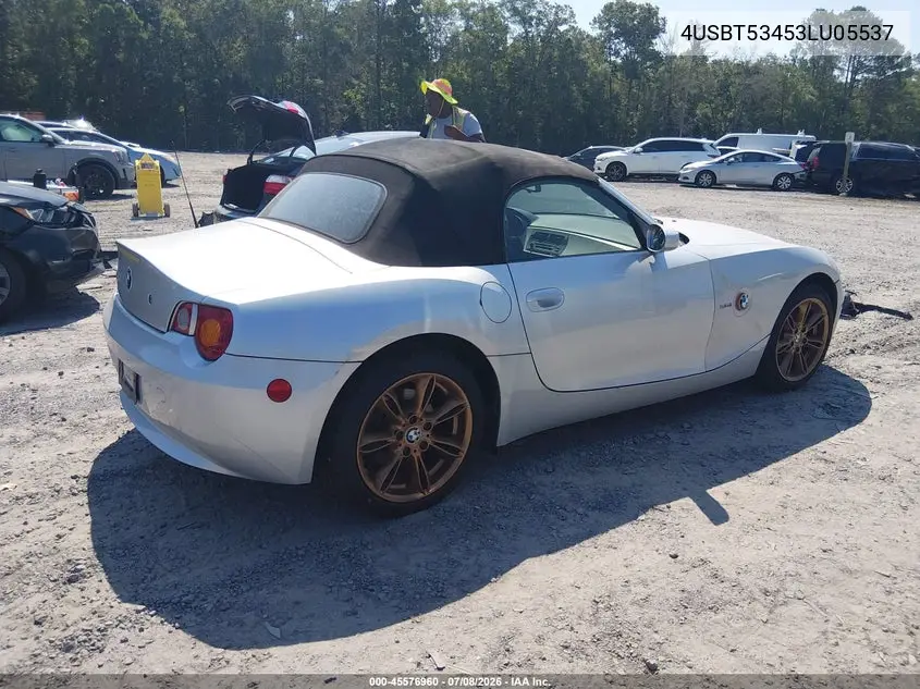 2003 BMW Z4 3.0I VIN: 4USBT53453LU05537 Lot: 45576960