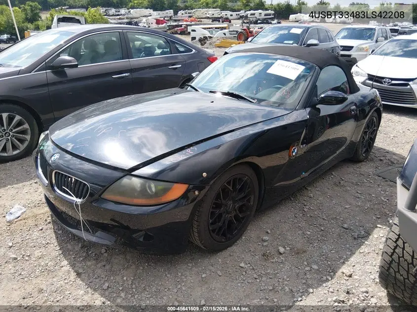 2003 BMW Z4 2.5I VIN: 4USBT33483LS42208 Lot: 45641509