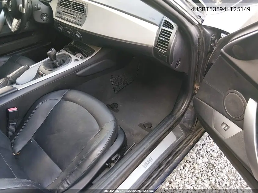 2004 BMW Z4 3.0I VIN: 4USBT53594LT25149 Lot: 45198727