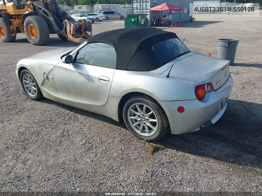 2004 BMW Z4 2.5I VIN: 4USBT33534LS50128 Lot: 45654168