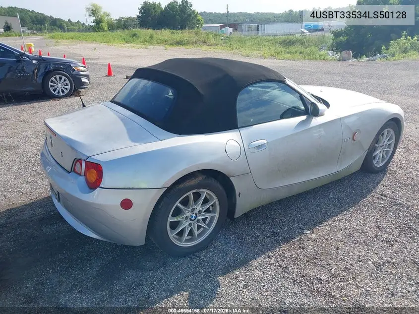 2004 BMW Z4 2.5I VIN: 4USBT33534LS50128 Lot: 45654168