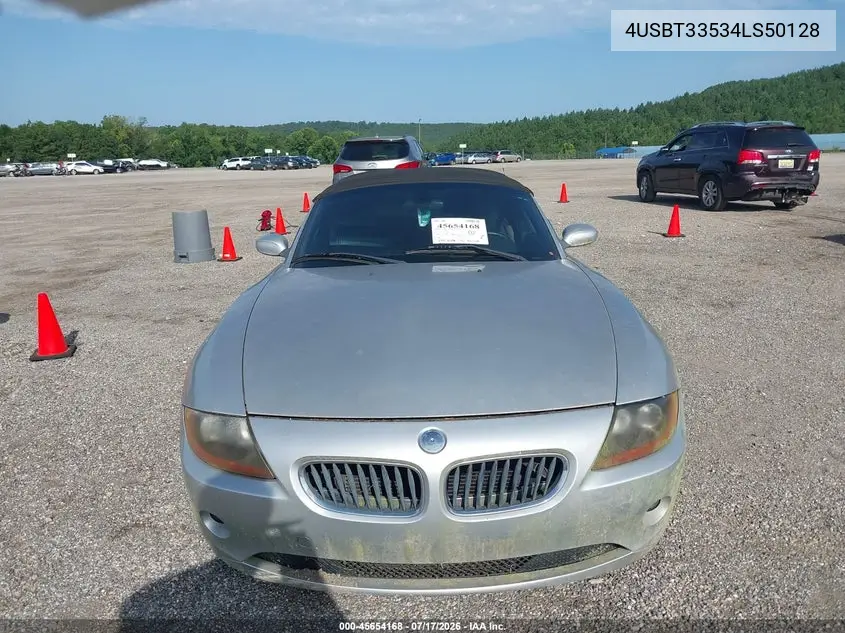 2004 BMW Z4 2.5I VIN: 4USBT33534LS50128 Lot: 45654168