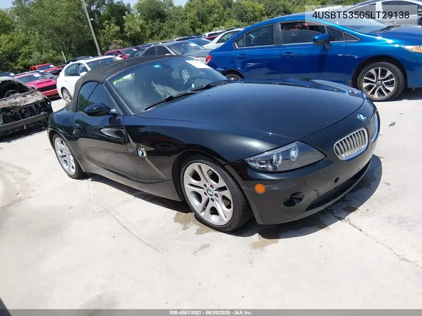 2005 BMW Z4 3.0I VIN: 4USBT53505LT29138 Lot: 45513083