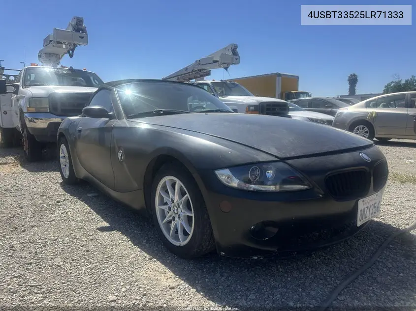 2005 BMW Z4 2.5I VIN: 4USBT33525LR71333 Lot: 45617593