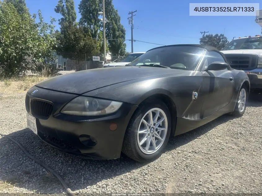 2005 BMW Z4 2.5I VIN: 4USBT33525LR71333 Lot: 45617593
