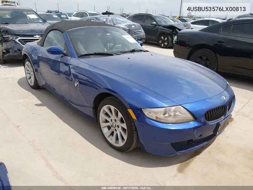 2006 BMW Z4 3.0Si VIN: 4USBU53576LX00813 Lot: 44886146