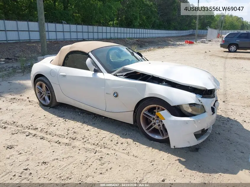 2006 BMW Z4 3.0I VIN: 4USBU33556LW69047 Lot: 44954247