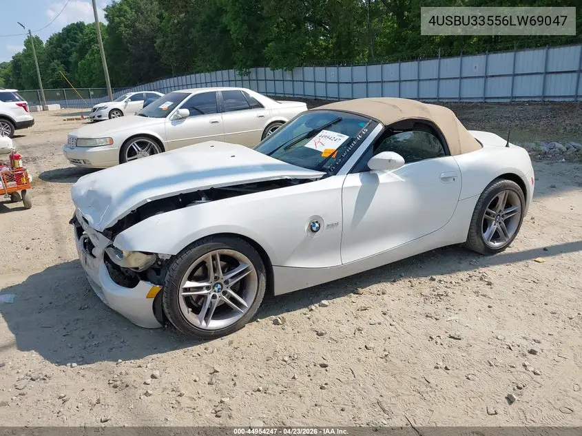 2006 BMW Z4 3.0I VIN: 4USBU33556LW69047 Lot: 44954247
