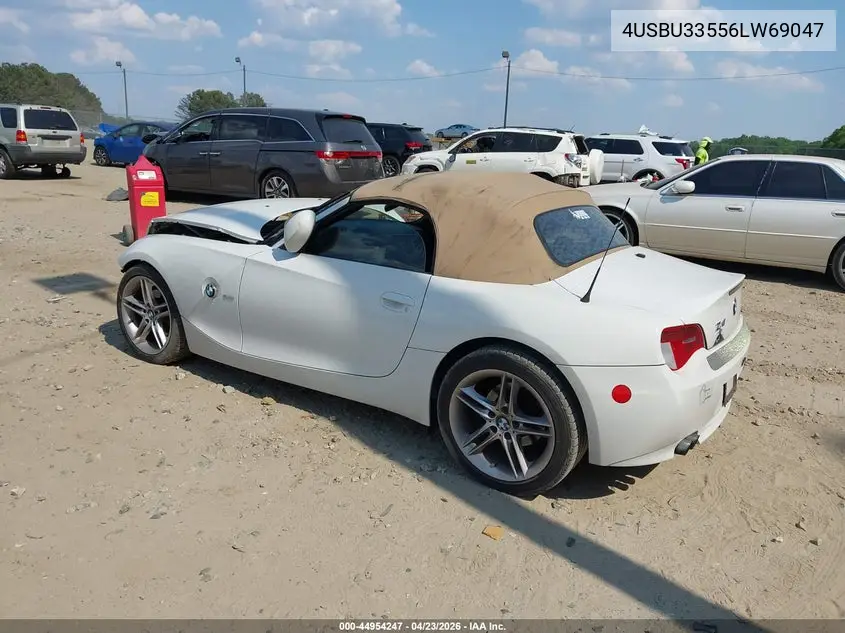 2006 BMW Z4 3.0I VIN: 4USBU33556LW69047 Lot: 44954247
