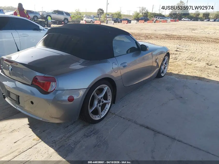 2007 BMW Z4 3.0Si VIN: 4USBU53597LW92974 Lot: 44839061