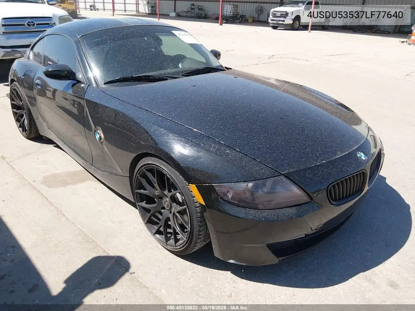 2007 BMW Z4 3.0Si VIN: 4USDU53537LF77640 Lot: 45135832