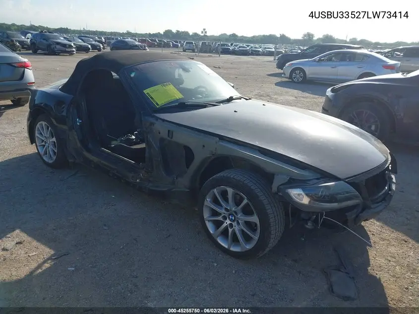 2007 BMW Z4 3.0I VIN: 4USBU33527LW73414 Lot: 45255750