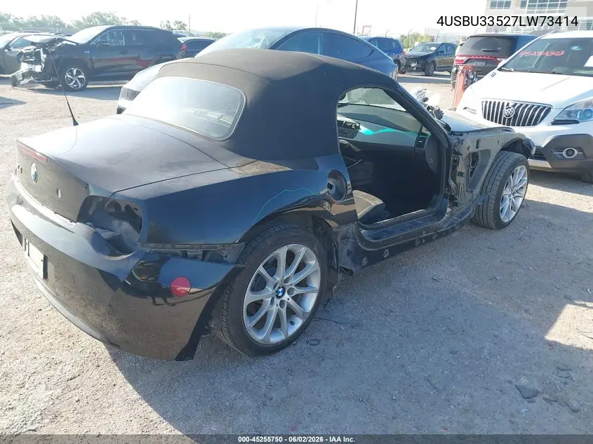 2007 BMW Z4 3.0I VIN: 4USBU33527LW73414 Lot: 45255750