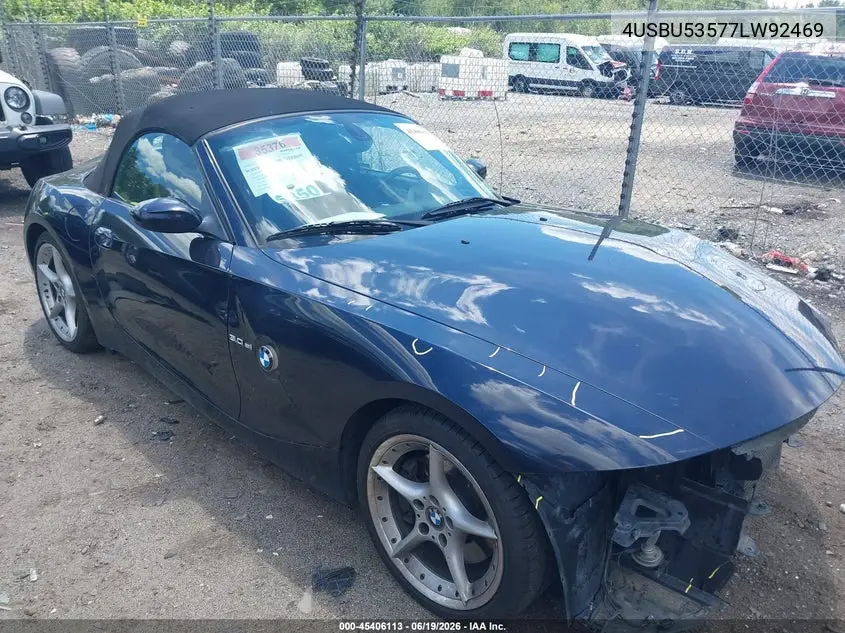 2007 BMW Z4 3.0Si VIN: 4USBU53577LW92469 Lot: 45406113