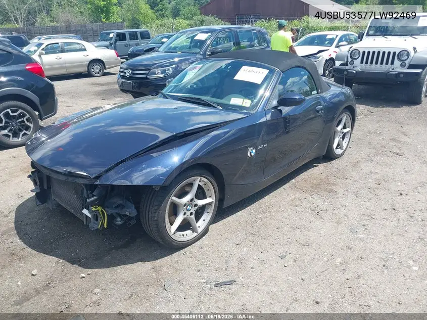 2007 BMW Z4 3.0Si VIN: 4USBU53577LW92469 Lot: 45406113