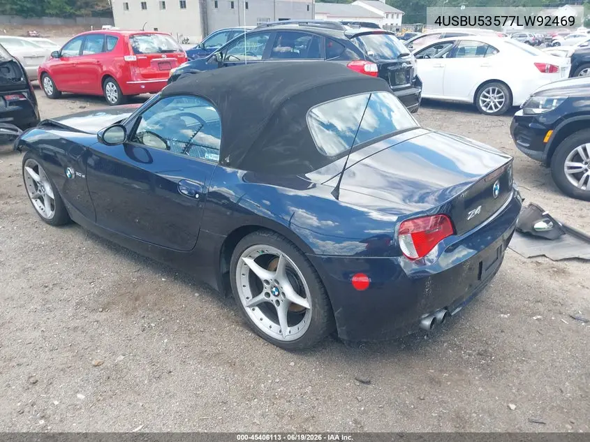 2007 BMW Z4 3.0Si VIN: 4USBU53577LW92469 Lot: 45406113