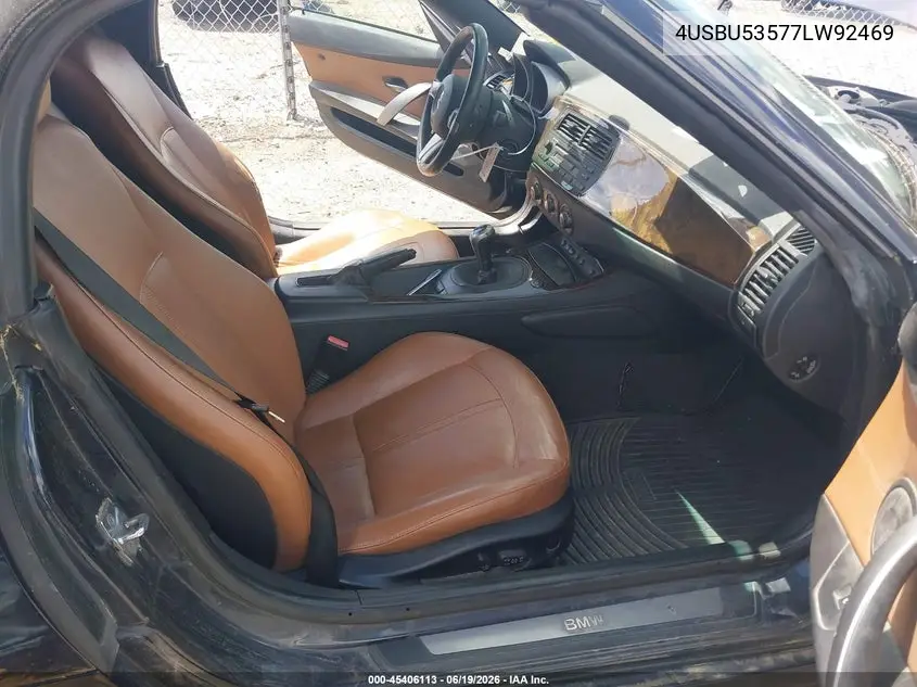 2007 BMW Z4 3.0Si VIN: 4USBU53577LW92469 Lot: 45406113