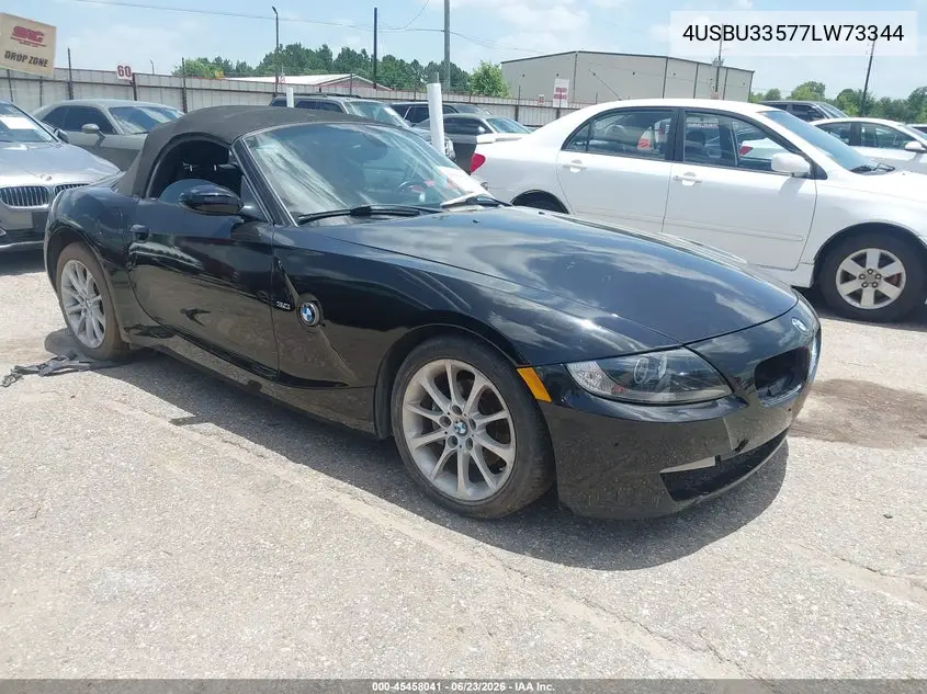 2007 BMW Z4 3.0I VIN: 4USBU33577LW73344 Lot: 45458041