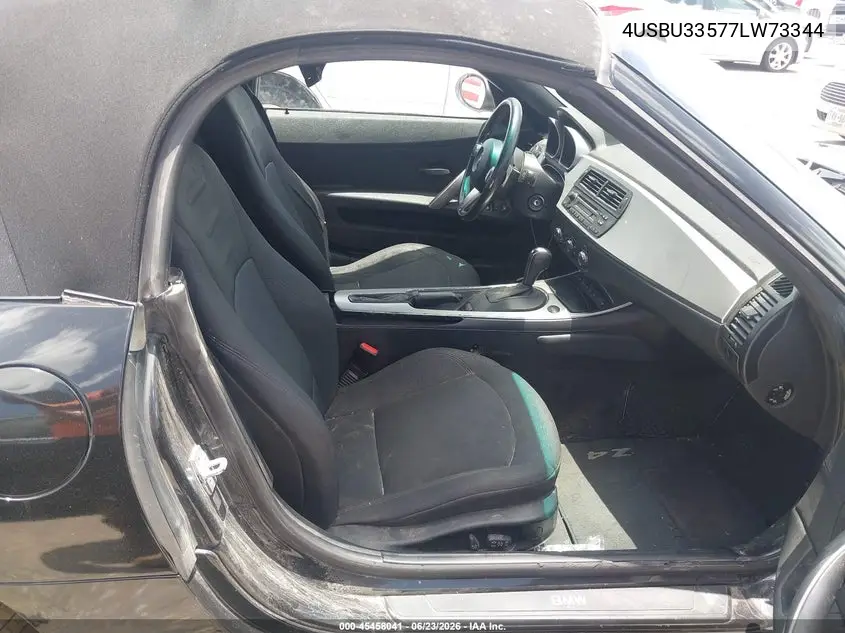 2007 BMW Z4 3.0I VIN: 4USBU33577LW73344 Lot: 45458041