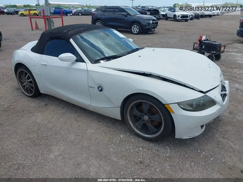 2007 BMW Z4 3.0I VIN: 4USBU33527LW72277 Lot: 45515708