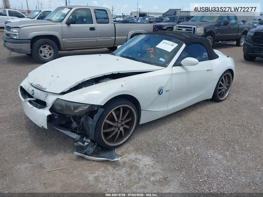 2007 BMW Z4 3.0I VIN: 4USBU33527LW72277 Lot: 45515708