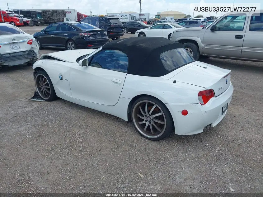 2007 BMW Z4 3.0I VIN: 4USBU33527LW72277 Lot: 45515708