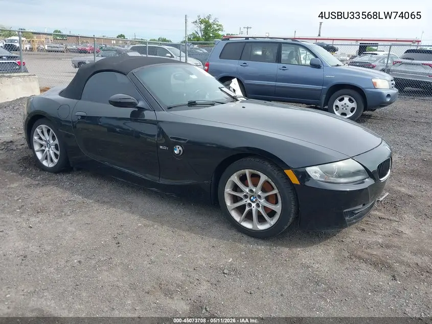 2008 BMW Z4 3.0I VIN: 4USBU33568LW74065 Lot: 45073708