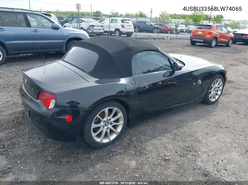 2008 BMW Z4 3.0I VIN: 4USBU33568LW74065 Lot: 45073708