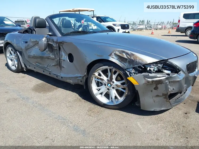 2008 BMW Z4 3.0I VIN: 4USBU33578LW75399 Lot: 45439141