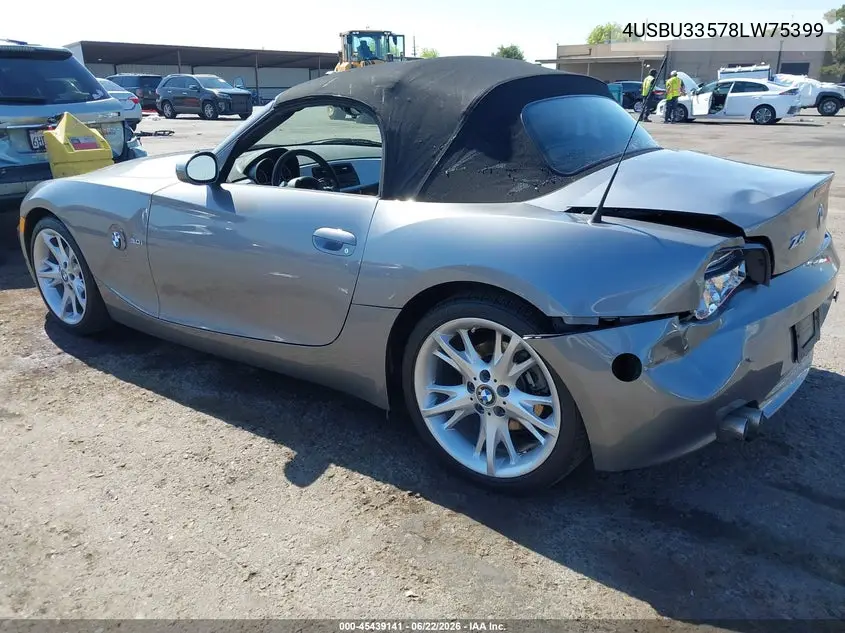 2008 BMW Z4 3.0I VIN: 4USBU33578LW75399 Lot: 45439141