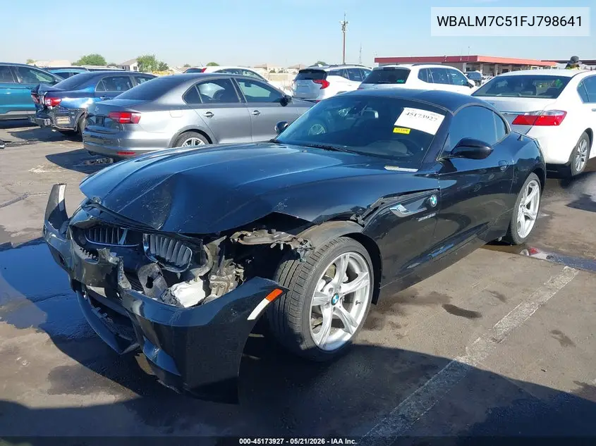 2015 BMW Z4 Sdrive35I VIN: WBALM7C51FJ798641 Lot: 45173927