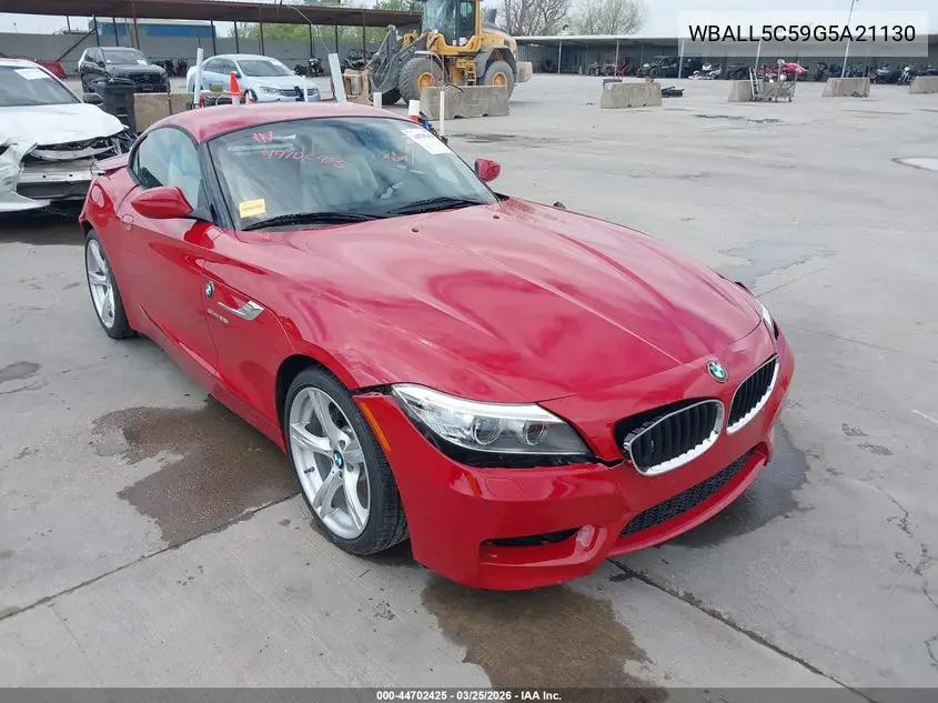 2016 BMW Z4 Sdrive28I VIN: WBALL5C59G5A21130 Lot: 44702425