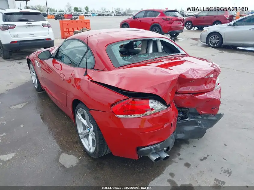 2016 BMW Z4 Sdrive28I VIN: WBALL5C59G5A21130 Lot: 44702425