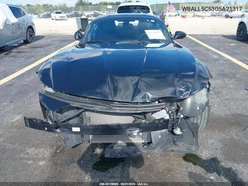 2016 BMW Z4 Sdrive28I VIN: WBALL5C53G5A21317 Lot: 45126896