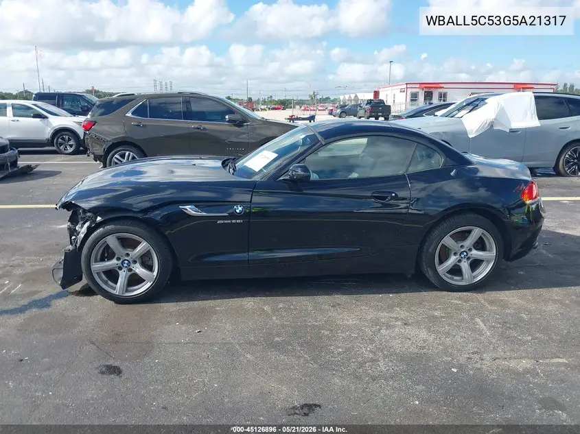 2016 BMW Z4 Sdrive28I VIN: WBALL5C53G5A21317 Lot: 45126896