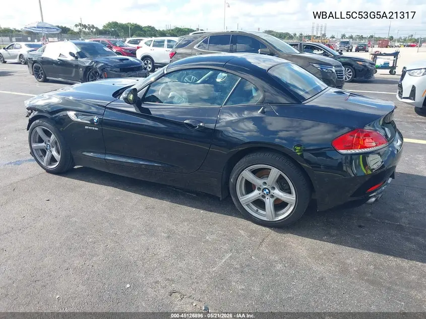 2016 BMW Z4 Sdrive28I VIN: WBALL5C53G5A21317 Lot: 45126896