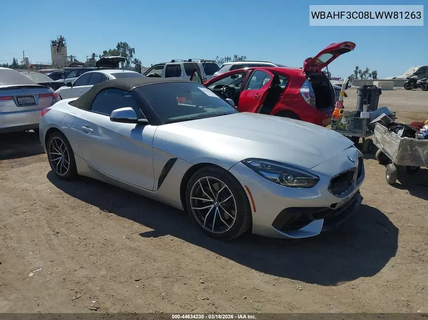 2020 BMW Z4 Sdrive30I VIN: WBAHF3C08LWW81263 Lot: 44634230