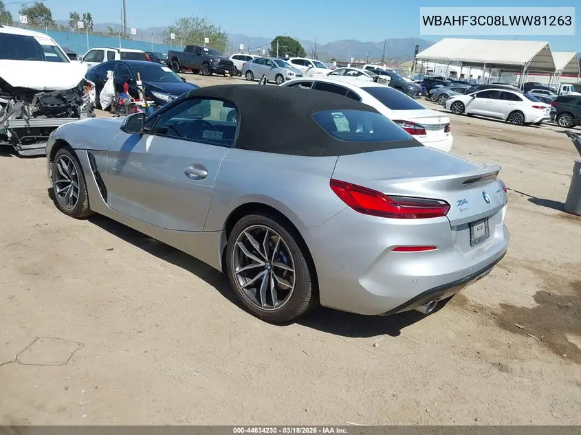 2020 BMW Z4 Sdrive30I VIN: WBAHF3C08LWW81263 Lot: 44634230