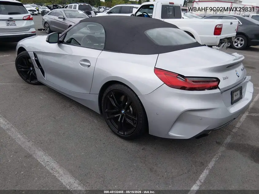 2021 BMW Z4 M40I VIN: WBAHF9C02MWX29831 Lot: 45132455