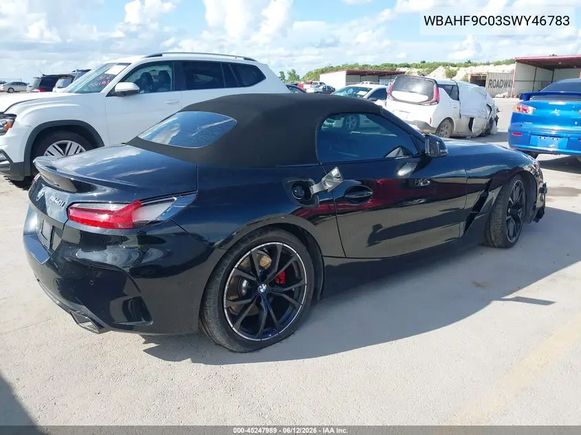 2025 BMW Z4 M40I VIN: WBAHF9C03SWY46783 Lot: 45247989