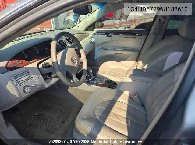 2006 Buick Lucerne Cxl V6 VIN: 1G4HD57296U188610 Lot: 20269857