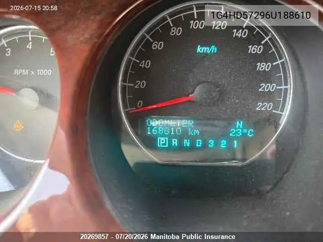 2006 Buick Lucerne Cxl V6 VIN: 1G4HD57296U188610 Lot: 20269857
