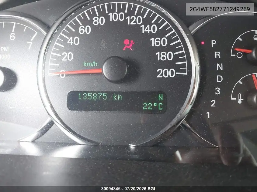 2007 Buick Allure Cx VIN: 2G4WF582771249269 Lot: 30094345