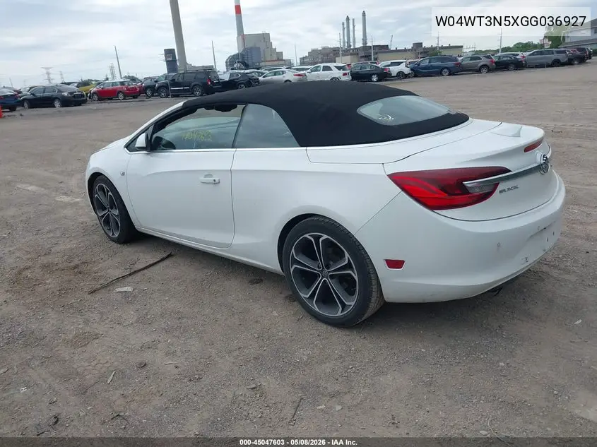 2016 Buick Cascada Premium VIN: W04WT3N5XGG036927 Lot: 45047603