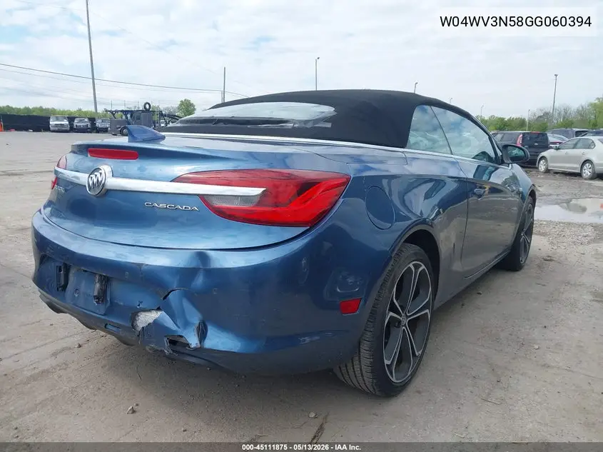 2016 Buick Cascada VIN: W04WV3N58GG060394 Lot: 45111875