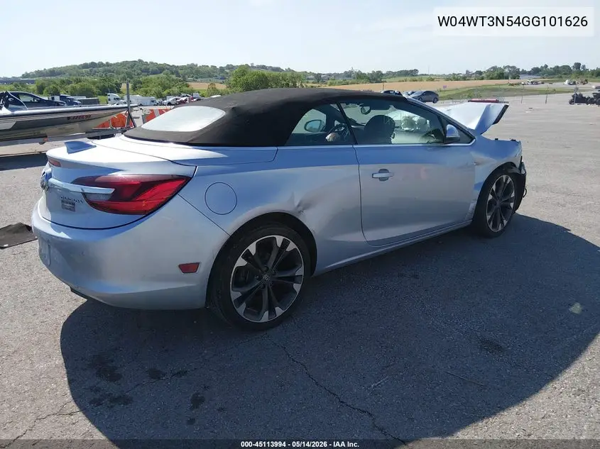 2016 Buick Cascada Premium VIN: W04WT3N54GG101626 Lot: 45113994